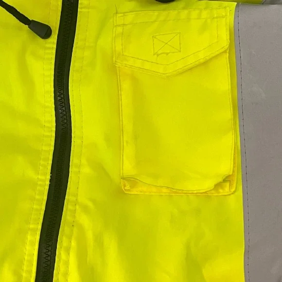 Majestic High Visibility Safety Jacket Class 3 Yellow Workwear Mens M - Picture 10 of 15